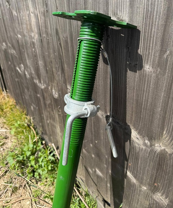 Acrow props for sale, adjustable steel support props used for temporary structural support in construction and building projects.