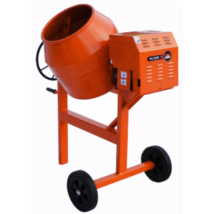 Altrad Belle Maxi 140 orange cement mixer for mixing concrete, cement and mortar on construction and building sites.
